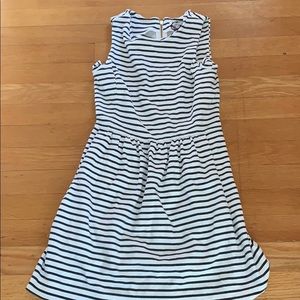 Black and white striped racerback jcrew dress